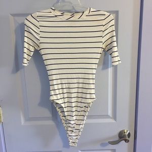 Topshop Striped Bodysuit
